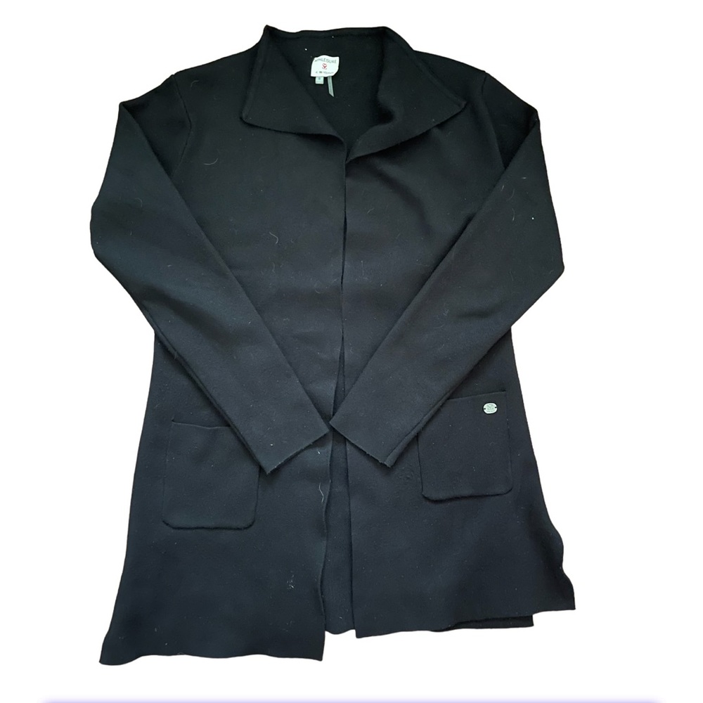 Athleisure Black Cardigan with side pockets Y5-04